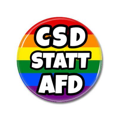 CSD statt AFD | Button CSD statt AFD | Button