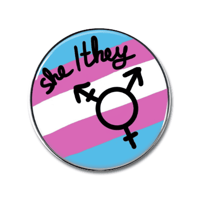 she/they Pronomen | Button she/they Pronomen | Button