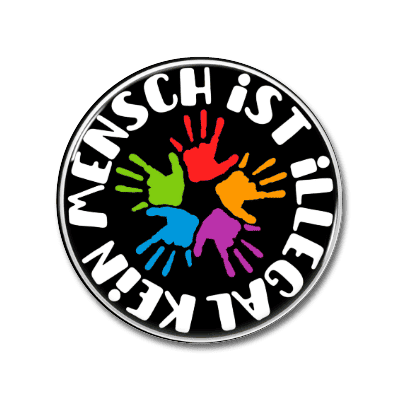 Kein Mensch ist illegal Bunt | Button Kein Mensch ist illegal Bunt | Button