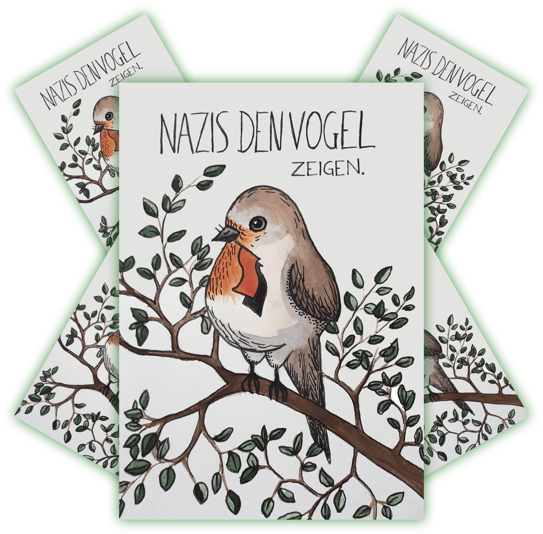 Nazis den Vogel Zeigen | Aufkleber Nazis den Vogel Zeigen | Aufkleber