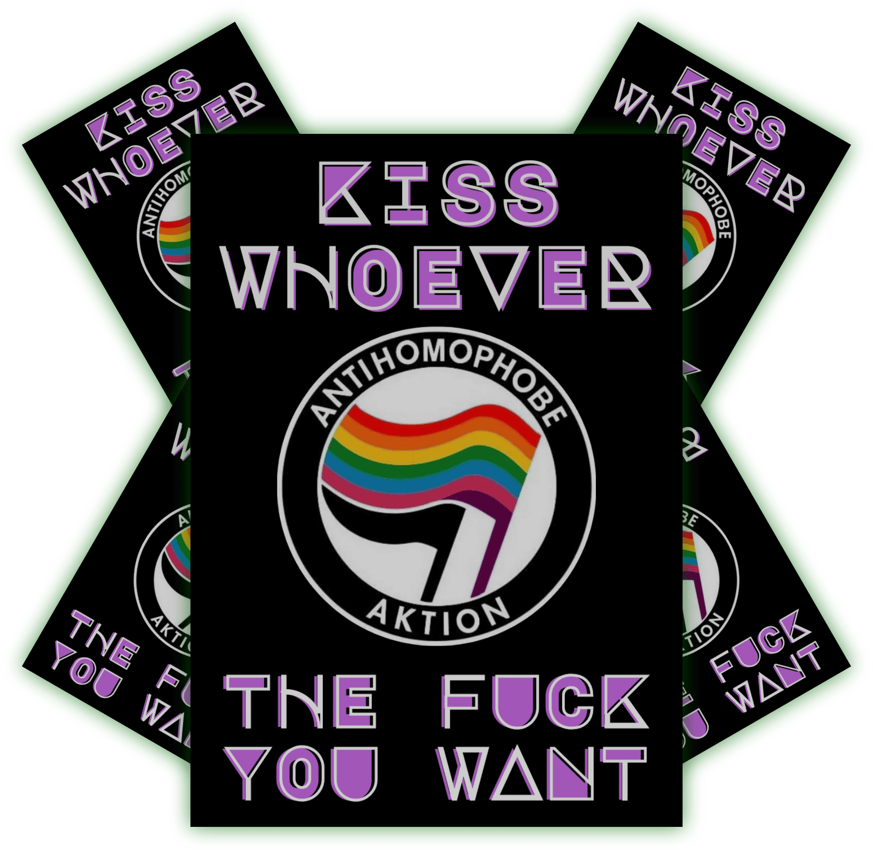 kiss whoever | Aufkleber kiss whoever | Aufkleber