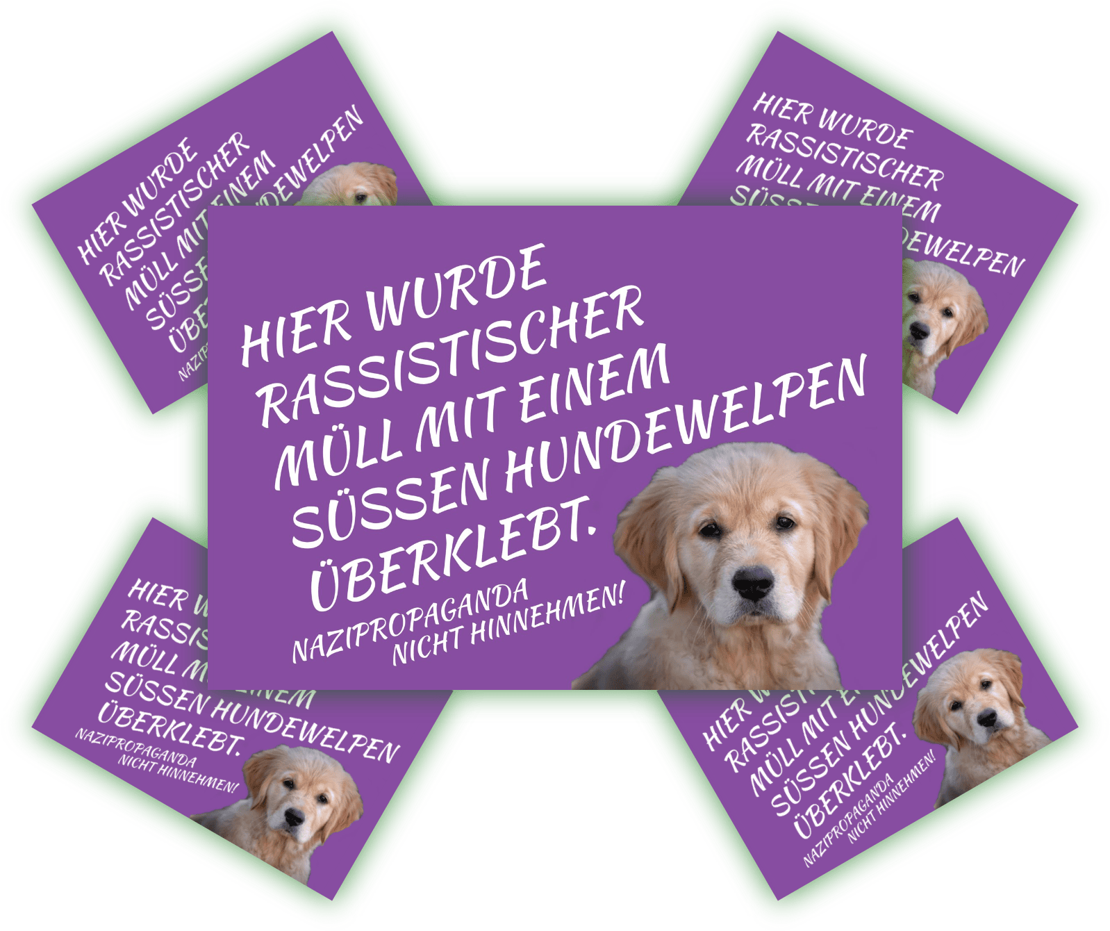 Hier wurde rassistischer Müll | Aufkleber Hier wurde rassistischer Müll | Aufkleber