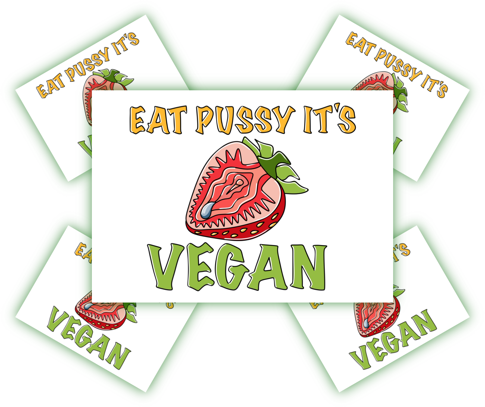 Eat Pussy its Vegan | Aufkleber