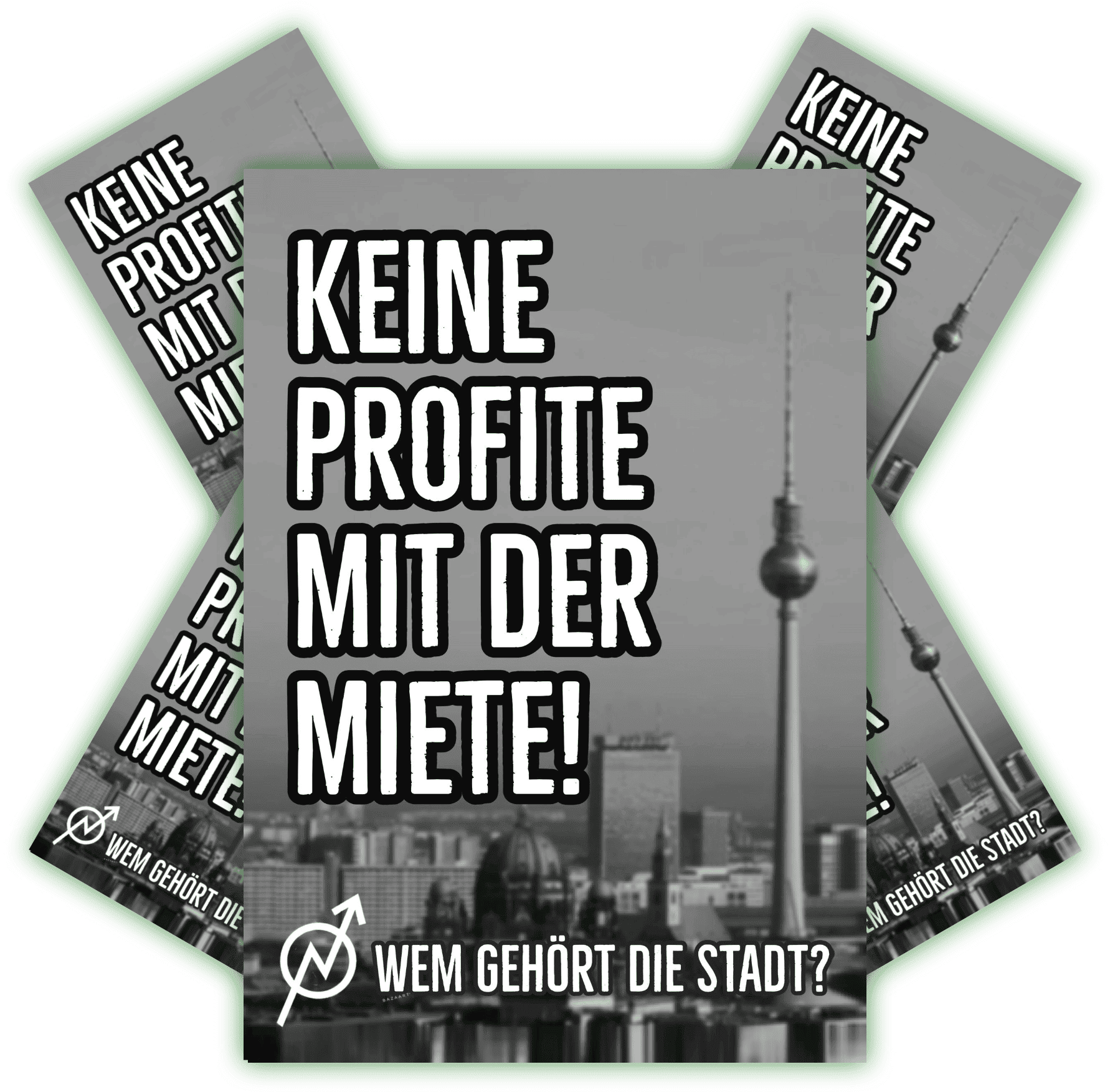Keine Profite mit der Miete! | Aufkleber Keine Profite mit der Miete! | Aufkleber