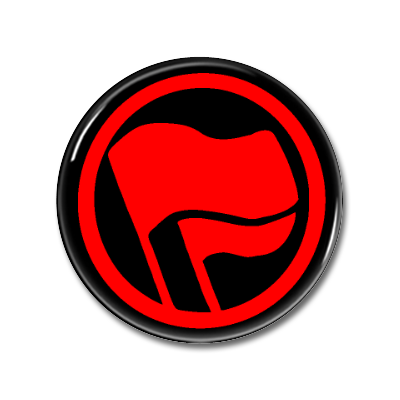 Antifa Flagge rot | Button