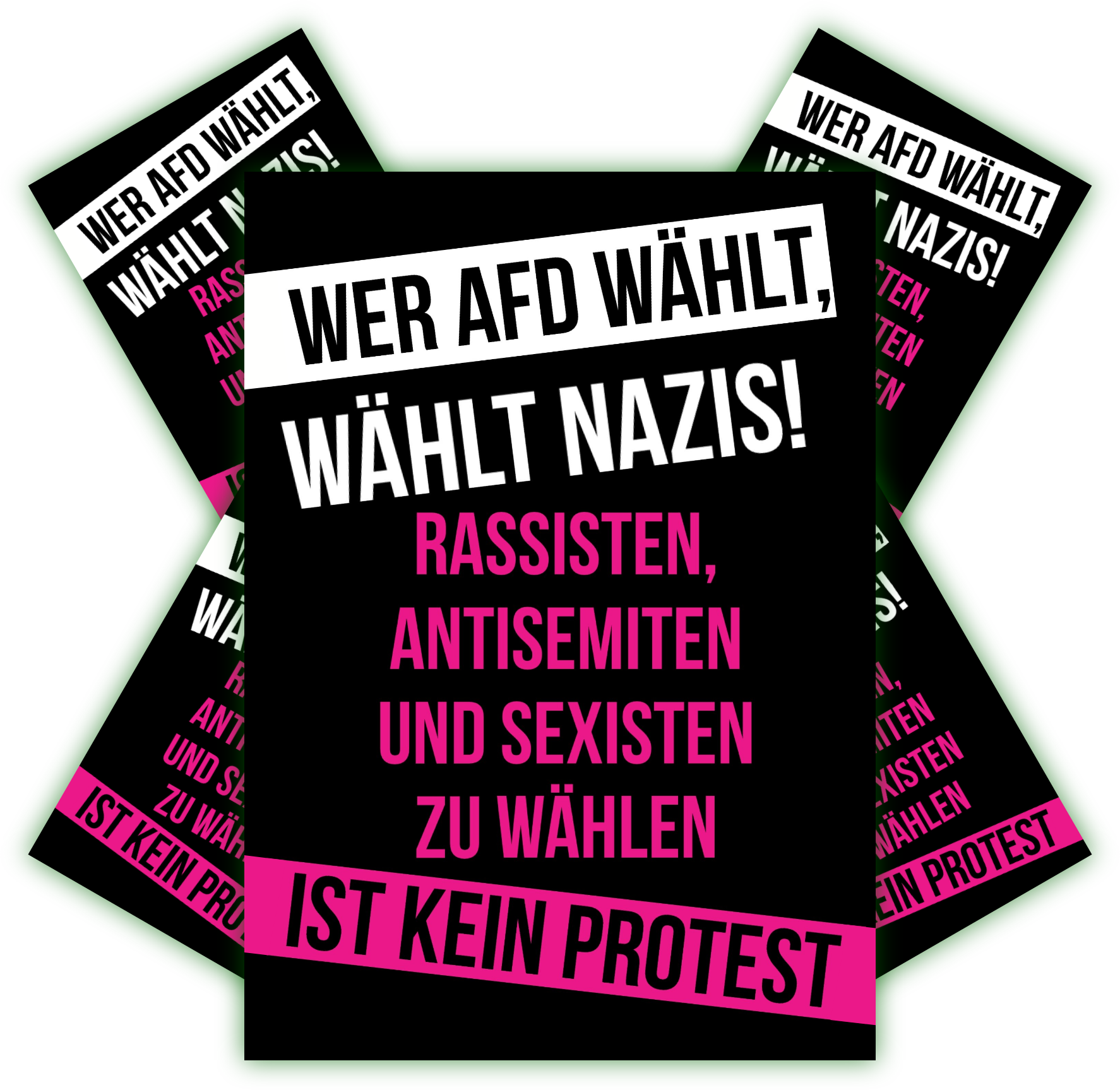 Wer AFD wählt, wählt Nazis! | Aufkleber