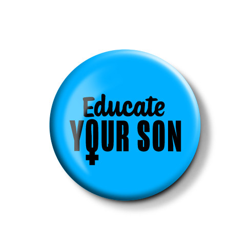Educate Your Son - Blue | Button