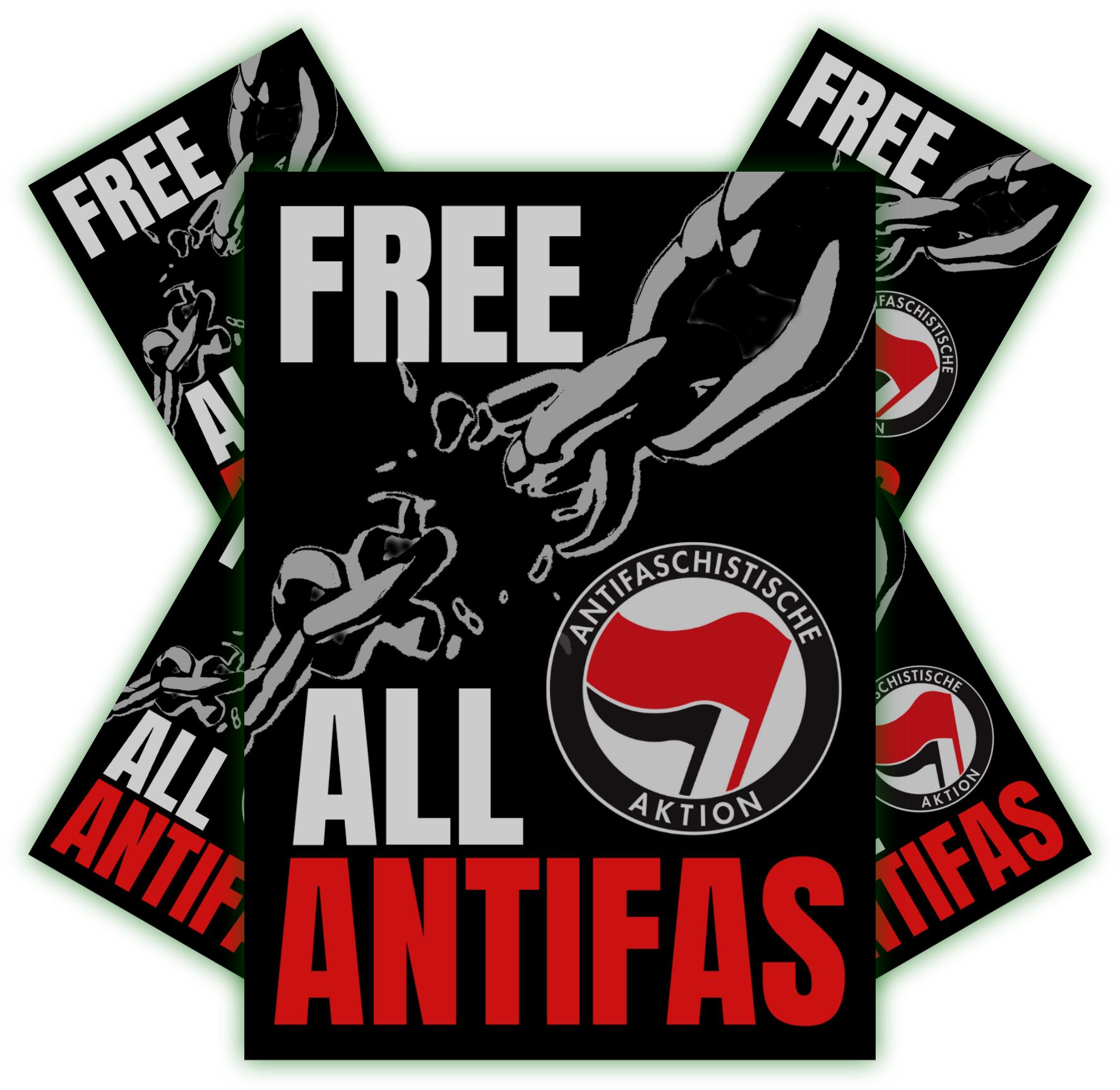 free All Antifas | Aufkleber