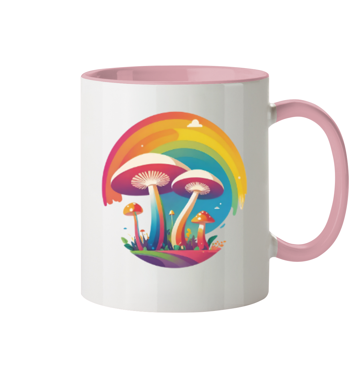 Regenbogen Pilze - Tasse zweifarbig