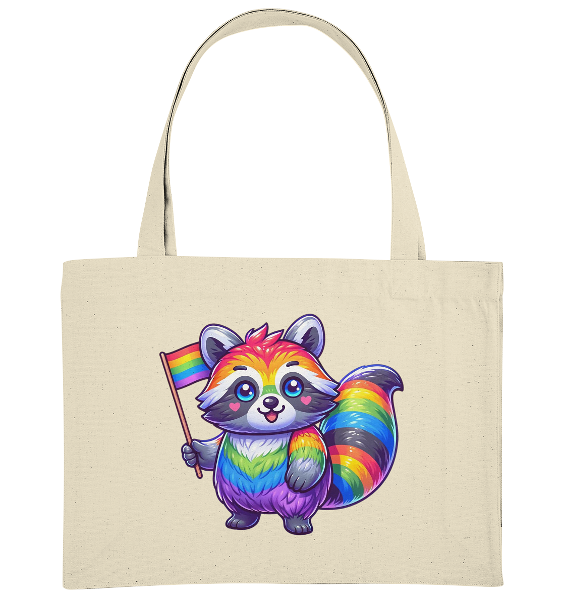 Regenbogen Waschbär - Organic Shopping-Bag