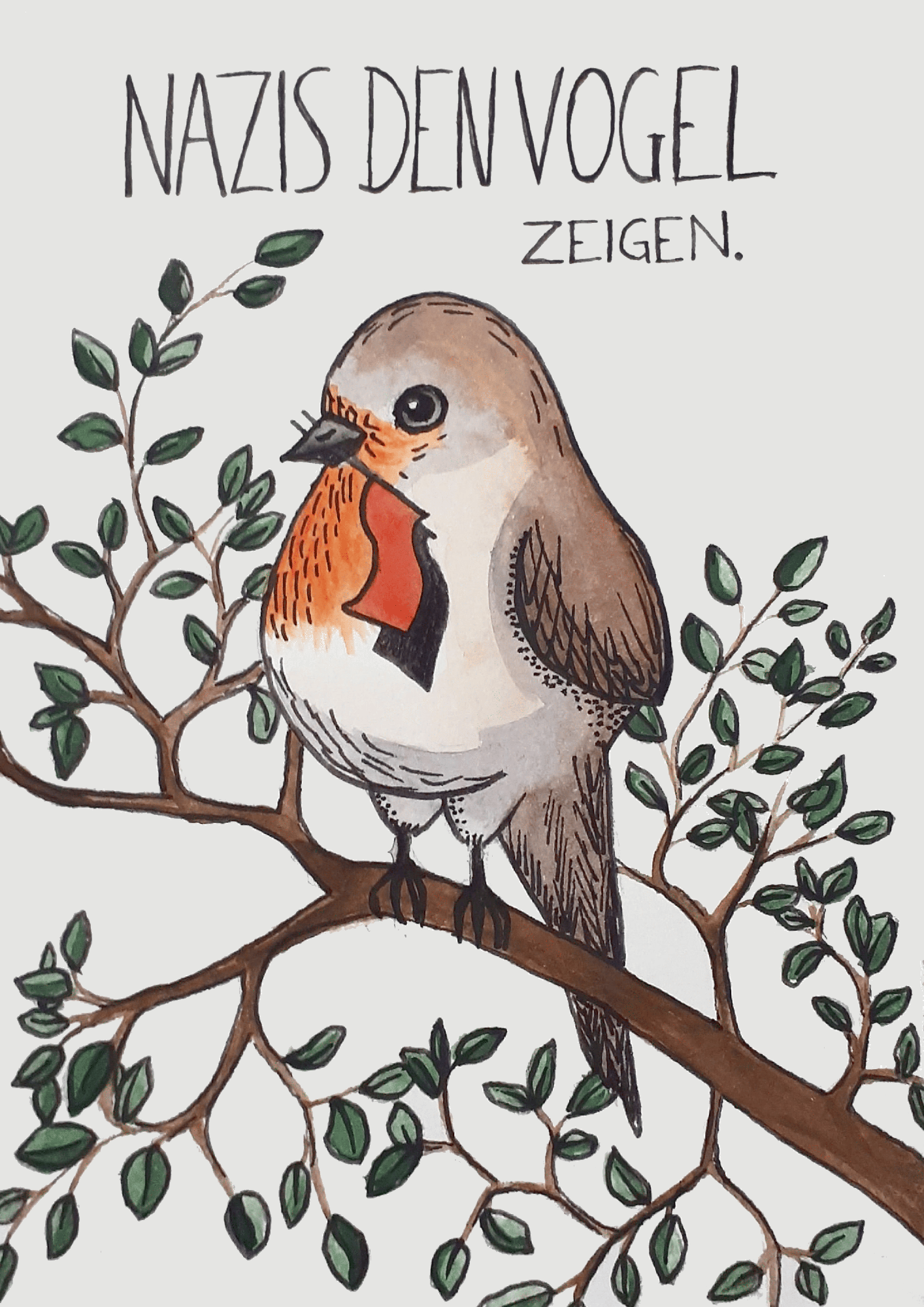 Nazis den Vogel zeigen | Poster Nazis den Vogel zeigen | Poster