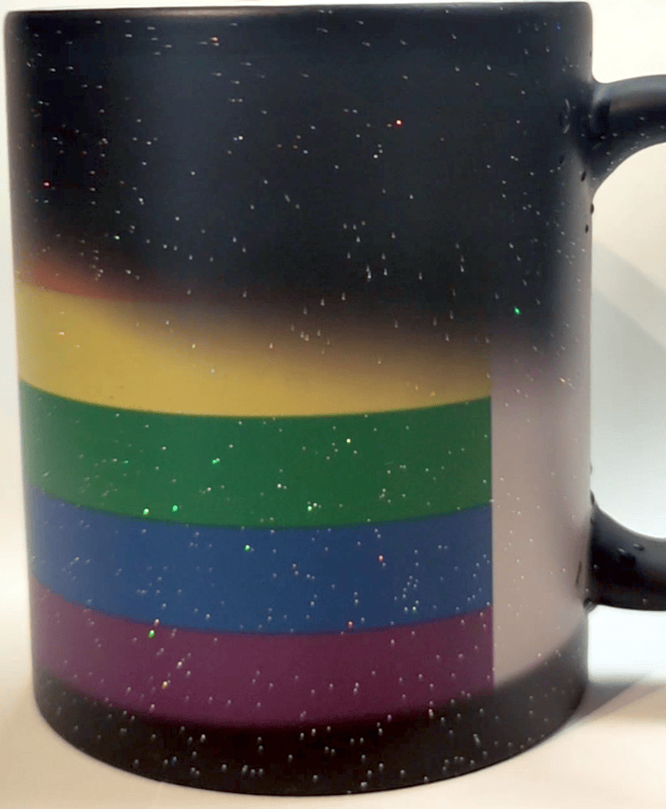Zaubertasse Regenbogen Glitzer | Tasse