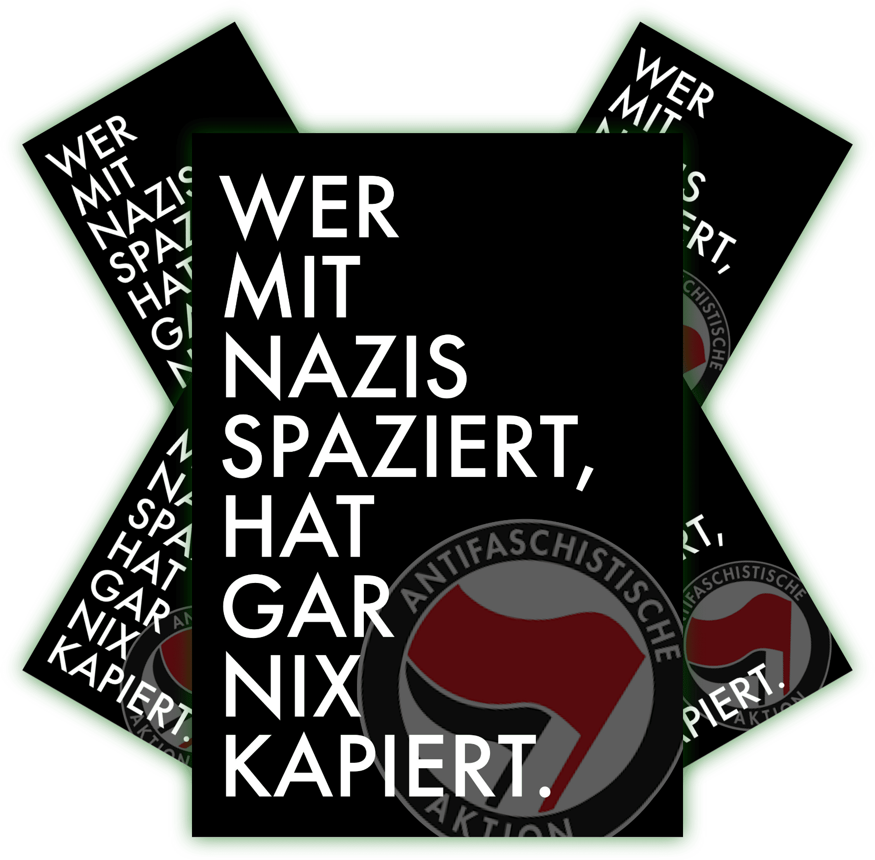 Wer mit Nazis Spaziert | Aufkleber Wer mit Nazis Spaziert | Aufkleber