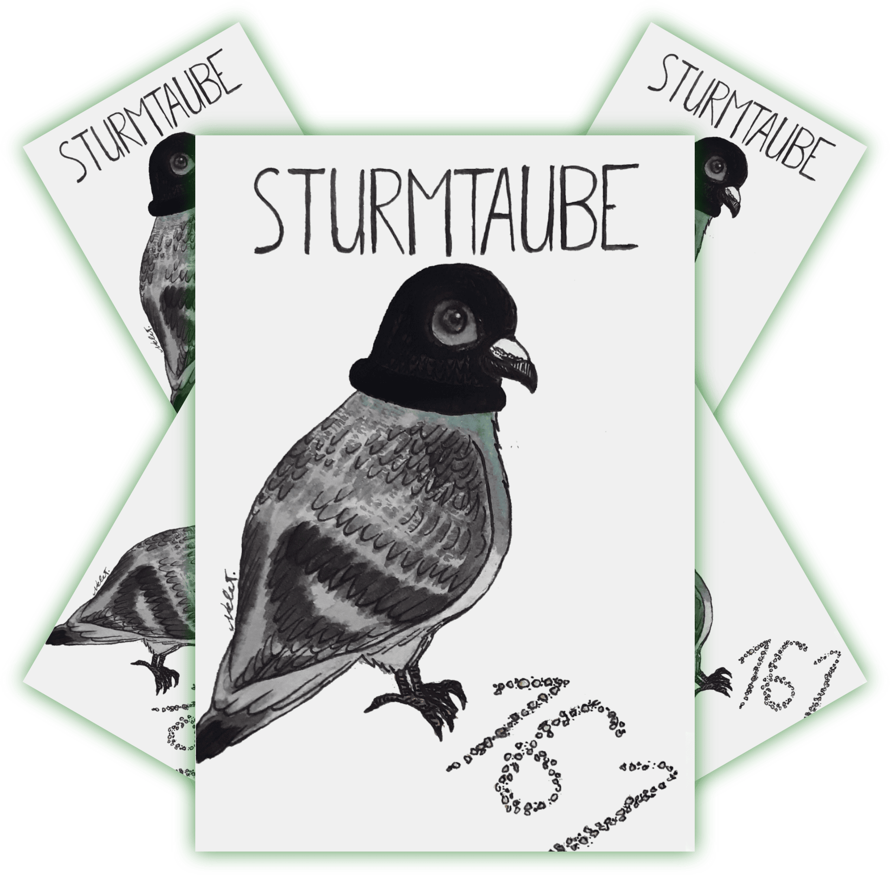 Sturmtaube | Aufkleber Sturmtaube | Aufkleber