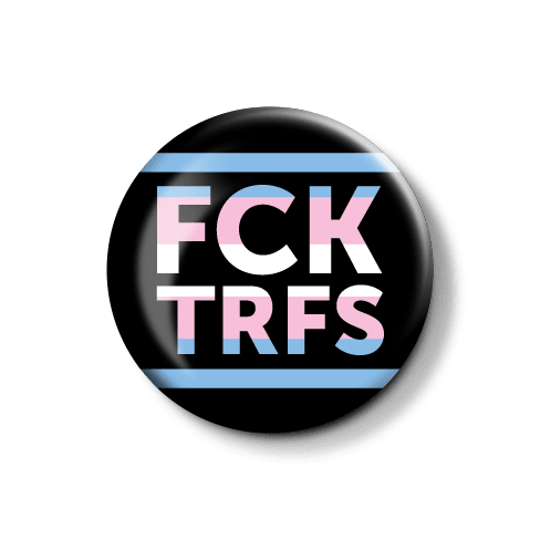 Logo „FCK TRFS“ im modernen Design. Logo mit Schriftzug „FCK TRFS“ in bunten Buchstaben.